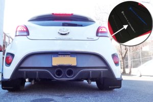 Hyundai Veloster Mud Flaps - Front + Rear - Rally Armor - UR Series Urethane, No-Drill - Black with Silver Logo - `12-`18 Hyundai Veloster Mud Flaps - Front + Rear - Rally Armor - UR Series Urethane, No-Drill - Black with Silver Logo - `12-`18